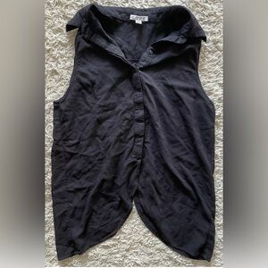 COPE black Sleeveless button front shirt Top Small S
